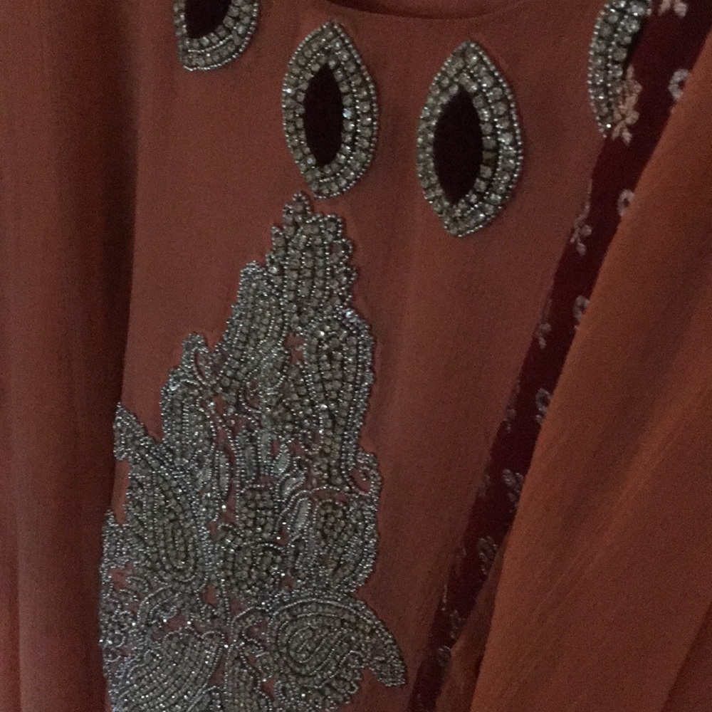 Orange Pakistani gown